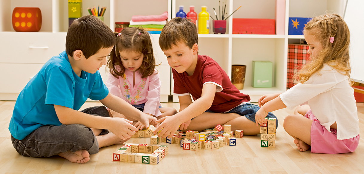 Children occupational therapy session practicing with blocks Children occupational therapy session practicing with blocks